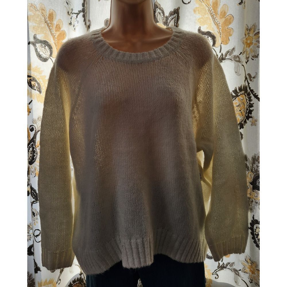 Old Navy Sweater Women's Large Off White Pullover Scoop Neck NWT